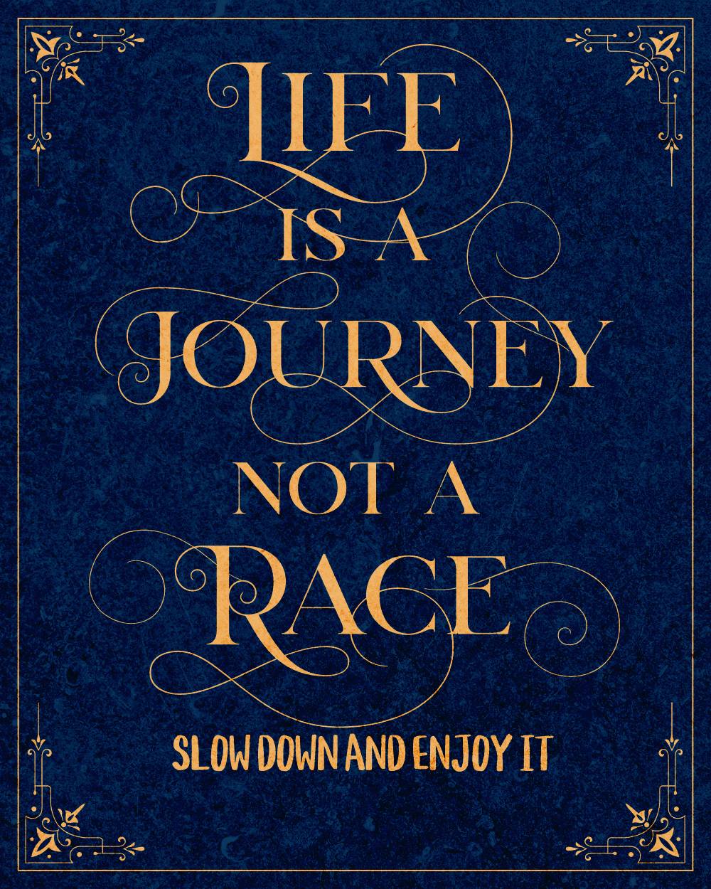 Life is a Journey not a Race Poster