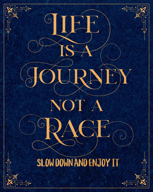 Life is a Journey not a Race Poster